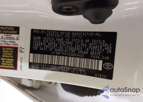 2012 Toyota Camry Se/Le/Xle from USA, damaged, VIN 4T1BF1FK1CU602422
